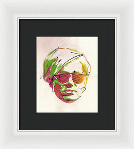 Portrait Of Andy Warhol - Framed Print