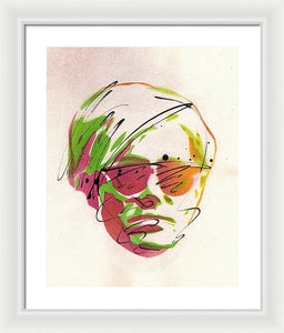 Portrait Of Andy Warhol - Framed Print