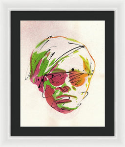 Portrait Of Andy Warhol - Framed Print