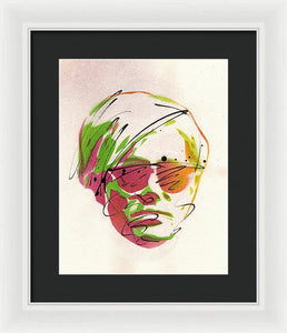 Portrait Of Andy Warhol - Framed Print