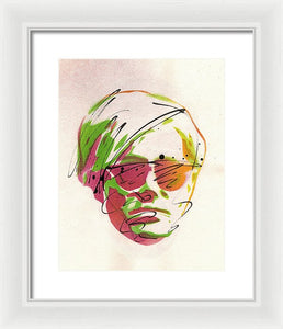 Portrait Of Andy Warhol - Framed Print