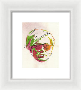 Portrait Of Andy Warhol - Framed Print