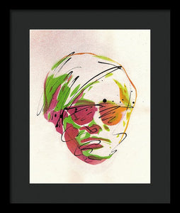 Portrait Of Andy Warhol - Framed Print