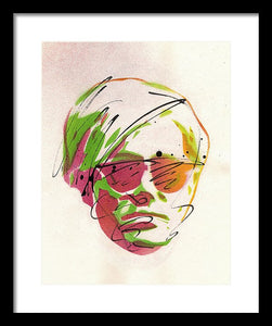 Portrait Of Andy Warhol - Framed Print