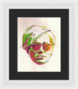 Portrait Of Andy Warhol - Framed Print
