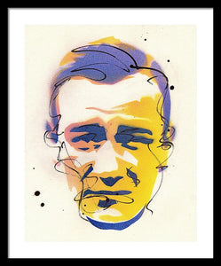 Portrait Of John Wayne - Framed Print