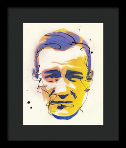 Portrait Of John Wayne - Framed Print