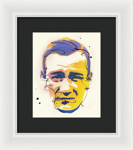 Portrait Of John Wayne - Framed Print