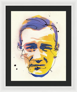 Portrait Of John Wayne - Framed Print