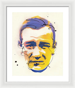 Portrait Of John Wayne - Framed Print