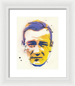 Portrait Of John Wayne - Framed Print