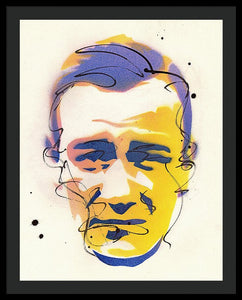 Portrait Of John Wayne - Framed Print