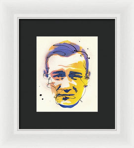 Portrait Of John Wayne - Framed Print
