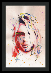 Portrait Of Kurt Cobain - Framed Print