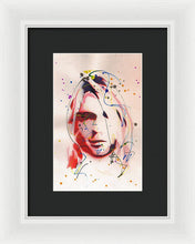 Load image into Gallery viewer, Portrait Of Kurt Cobain - Framed Print