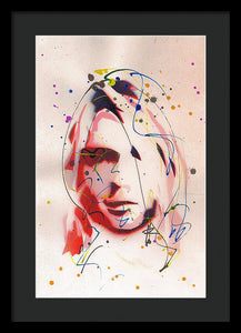 Portrait Of Kurt Cobain - Framed Print