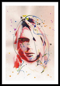 Portrait Of Kurt Cobain - Framed Print