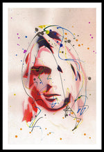 Load image into Gallery viewer, Portrait Of Kurt Cobain - Framed Print