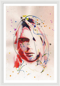 Portrait Of Kurt Cobain - Framed Print