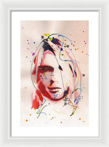 Portrait Of Kurt Cobain - Framed Print
