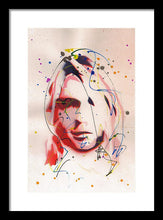 Load image into Gallery viewer, Portrait Of Kurt Cobain - Framed Print