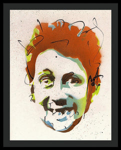 Portrait Of Shane Macgowan - Framed Print by Ryan Hopkins