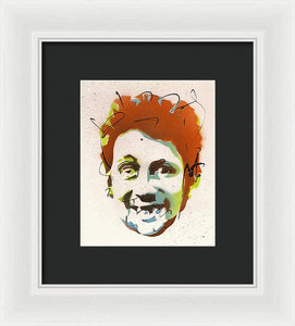 Portrait Of Shane Macgowan - Framed Print by Ryan Hopkins