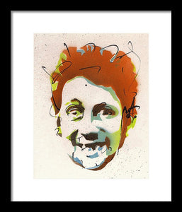 Portrait Of Shane Macgowan - Framed Print by Ryan Hopkins