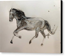 Load image into Gallery viewer, Unbridled -Ink Sketch of a Horse on Canvas by Ryan Hopkins