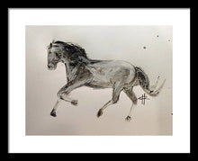 Load image into Gallery viewer, Unbridled - Framed Ink Sketch Horse Print by Ryan Hopkins