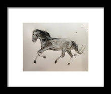 Load image into Gallery viewer, Unbridled - Framed Ink Sketch Horse Print by Ryan Hopkins