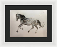 Load image into Gallery viewer, Unbridled - Framed Ink Sketch Horse Print by Ryan Hopkins