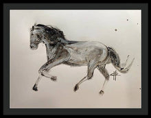 Load image into Gallery viewer, Unbridled - Framed Ink Sketch Horse Print by Ryan Hopkins