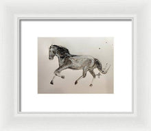 Load image into Gallery viewer, Unbridled - Framed Ink Sketch Horse Print by Ryan Hopkins