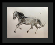 Load image into Gallery viewer, Unbridled - Framed Ink Sketch Horse Print by Ryan Hopkins