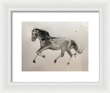 Load image into Gallery viewer, Unbridled - Framed Ink Sketch Horse Print by Ryan Hopkins