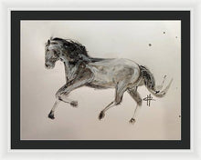 Load image into Gallery viewer, Unbridled - Framed Ink Sketch Horse Print by Ryan Hopkins