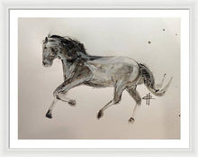 Load image into Gallery viewer, Unbridled - Framed Ink Sketch Horse Print by Ryan Hopkins