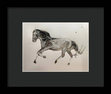 Load image into Gallery viewer, Unbridled - Framed Ink Sketch Horse Print by Ryan Hopkins